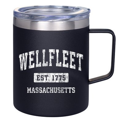 Wellfleet Massachusetts Ma Vintage Sports Established 12oz Stainless Steel Coffee Mug