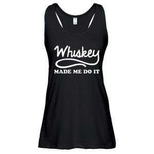 Whiskey Made Me Do It Funny Ladies Essential Flowy Tank