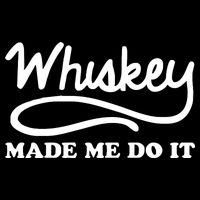 Whiskey Made Me Do It Funny Flat Bill Trucker Hat