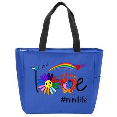 Wo Mom Melody Love #Mimilife Mimi Life Floral Gift Meaningful Gift Zip Tote Bag