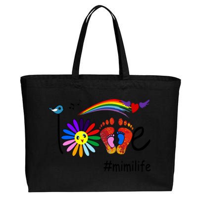 Wo Mom Melody Love #Mimilife Mimi Life Floral Gift Meaningful Gift Cotton Canvas Jumbo Tote