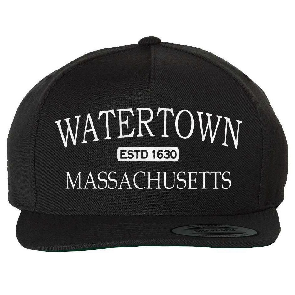 Watertown Massachusetts MA Wool Snapback Cap