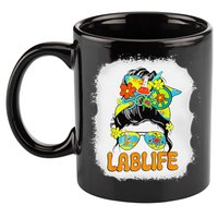 Women Mystery Machine Of Diagnostics Lab Week 2025 Messy Bun Gift 11oz C Handle Ceramic Mug
