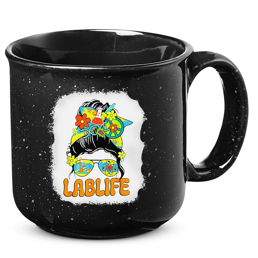 Women Mystery Machine Of Diagnostics Lab Week 2025 Messy Bun Gift 15oz Campfire Ceramic Mug
