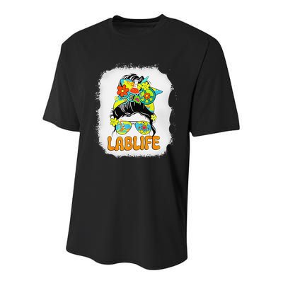 Women Mystery Machine Of Diagnostics Lab Week 2025 Messy Bun Gift Youth Performance Sprint T-Shirt