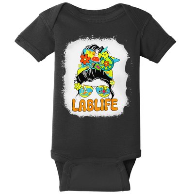 Women Mystery Machine Of Diagnostics Lab Week 2025 Messy Bun Gift Baby Bodysuit