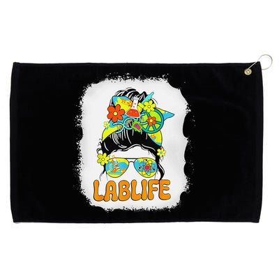 Women Mystery Machine Of Diagnostics Lab Week 2025 Messy Bun Gift Grommeted Golf Towel