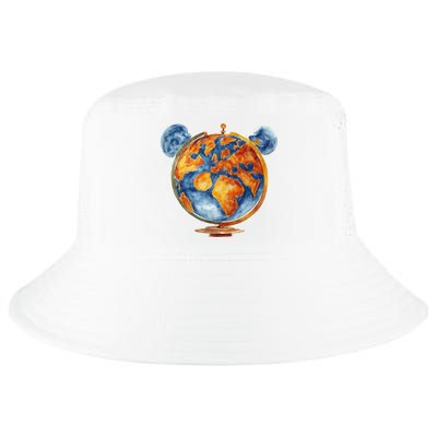 Watercolor Mickey Mouse Earth World Globe Cool Comfort Performance Bucket Hat