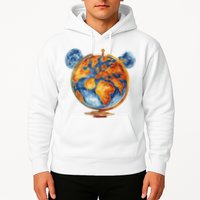 Watercolor Mickey Mouse Earth World Globe Hoodie