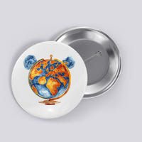 Watercolor Mouse Earth World Globe Button