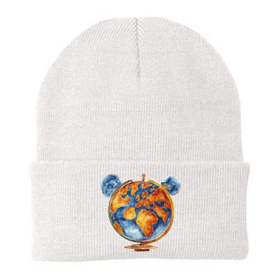 Watercolor Mickey Mouse Earth World Globe Beanie