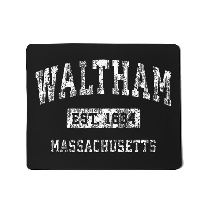 Waltham Massachusetts Ma Vintage Established Sports Mousepad