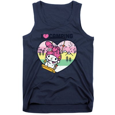 Women My Melody I Love Camping Vneck Tank Top