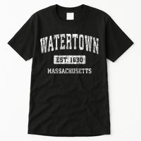 Watertown Massachusetts Ma Vintage Sports Established Tall T-Shirt