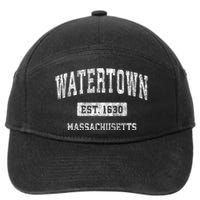 Watertown Massachusetts Ma Vintage Sports Established 7-Panel Snapback Hat