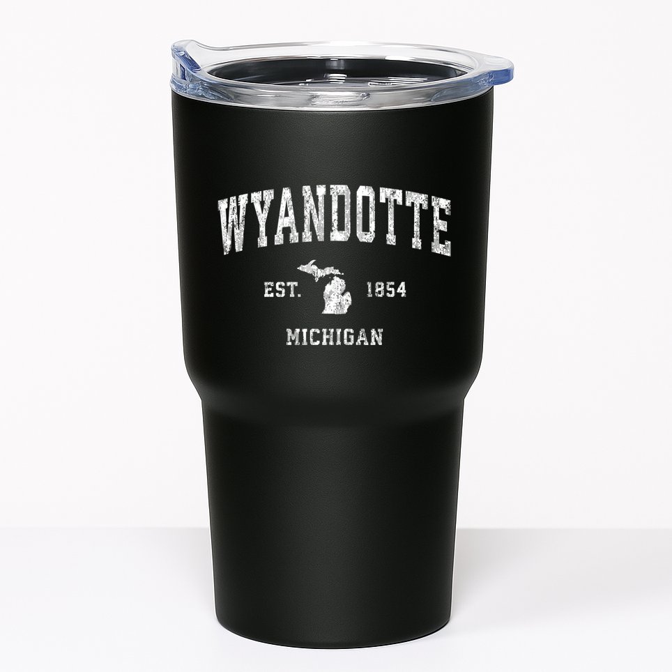 Wyandotte Michigan Mi Vintage Sports Tumbler