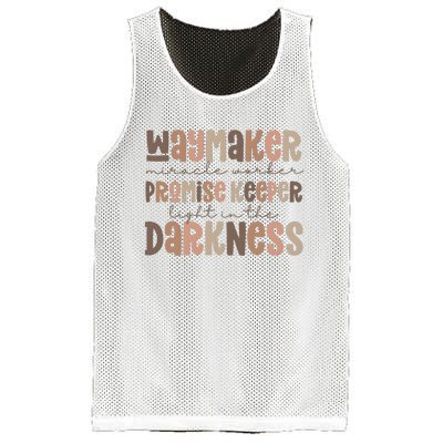 Way Maker Miracle Worker Promise Keeper Light In The Darkness Mesh Reversible Basketball Jersey Tank