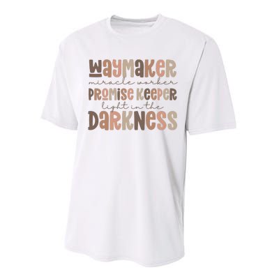 Way Maker Miracle Worker Promise Keeper Light In The Darkness Performance Sprint T-Shirt