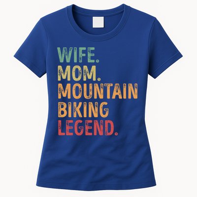 Wife Mom Mountain Biking Legend Cool Gift Womens T-Shirt