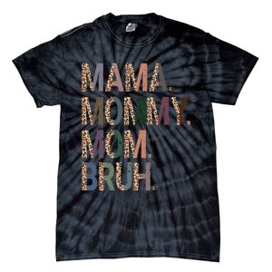 Women Mama Mommy Mom Bruh Mommy And Me Leopard Mother's Day Tie-Dye T-Shirt