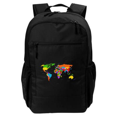 World Map Map Of The World Daily Commute Backpack