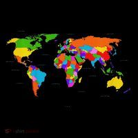 World Map Map Of The World Daily Commute Backpack