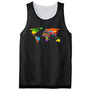 World Map Map Of The World Mesh Reversible Basketball Jersey Tank