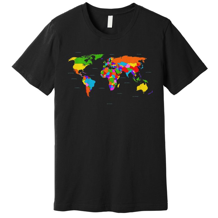 World Map Map Of The World Premium T-Shirt