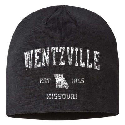 Wentzville Missouri Mo Vintage Athletic Sports Design Sustainable Beanie