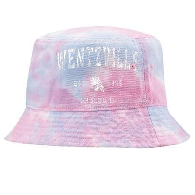 Wentzville Missouri Mo Vintage Athletic Sports Design Tie-Dyed Bucket Hat