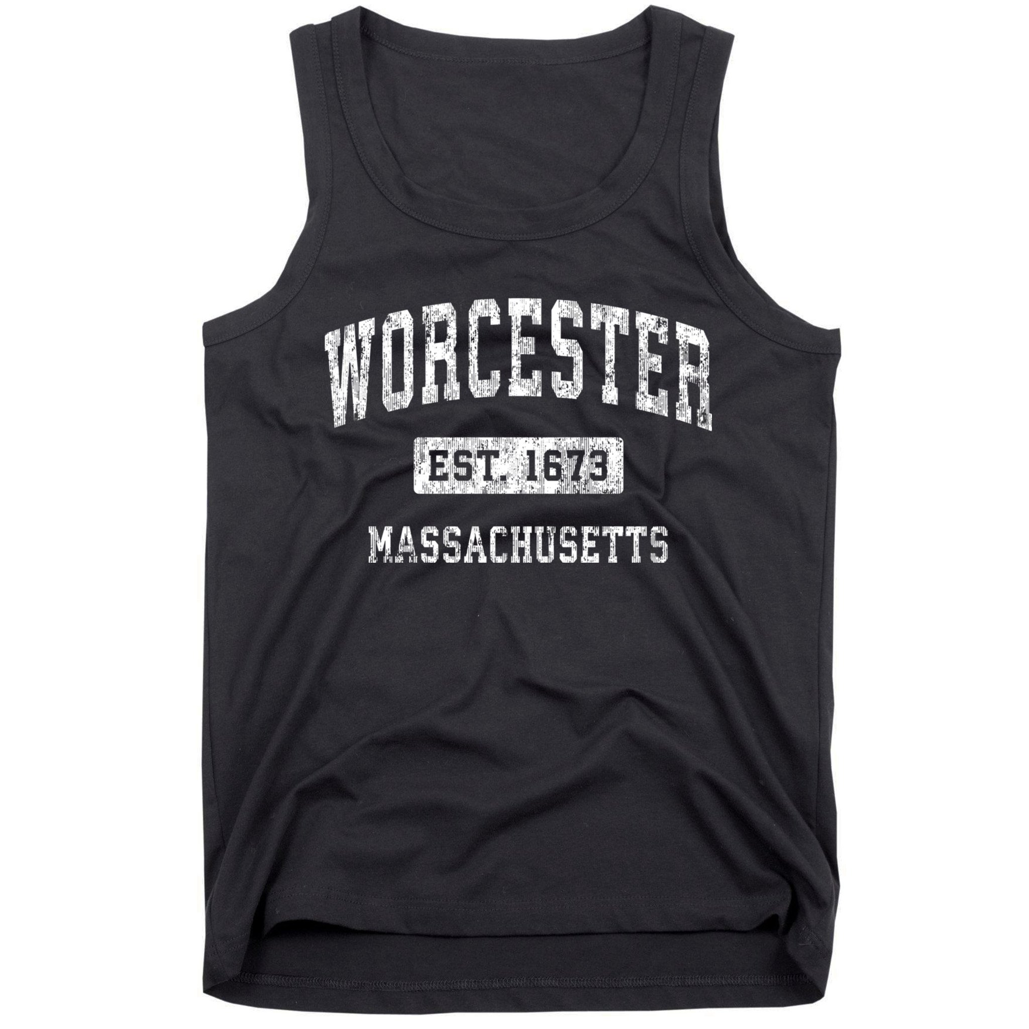 Worcester Massachusetts Ma Vintage Established Sports Tank Top