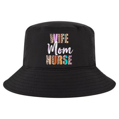 Wife Mom Nurse Leopard Mother’s Day Cool Comfort Performance Bucket Hat