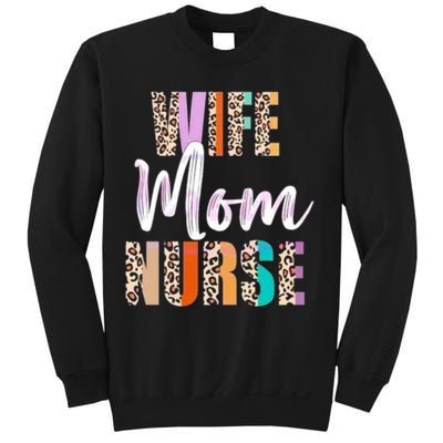 Wife Mom Nurse Leopard Mother’s Day Sweatshirt
