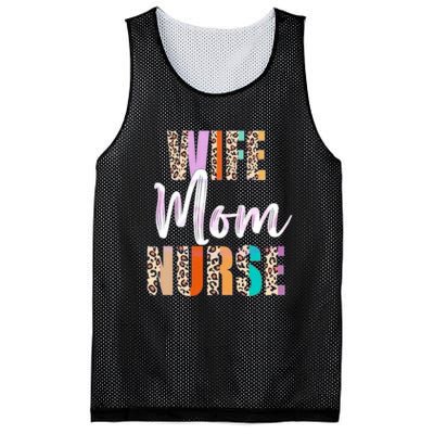 Wife Mom Nurse Leopard Mother’s Day Mesh Reversible Basketball Jersey Tank