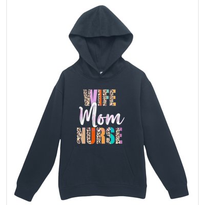 Wife Mom Nurse Leopard Mother’s Day Urban Pullover Hoodie