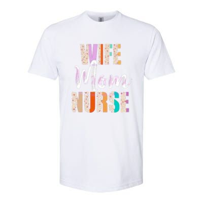 Wife Mom Nurse Leopard Mother’s Day Softstyle CVC T-Shirt