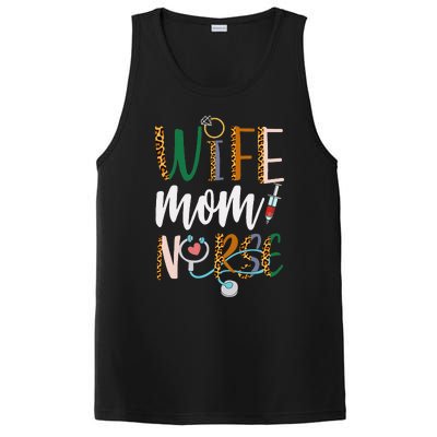 Wife Mom Nurse Women Rn Lpn Mothers Day For Nurses PosiCharge Competitor Tank