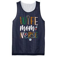 Wife Mom Nurse Women Rn Lpn Mothers Day For Nurses Mesh Reversible Basketball Jersey Tank