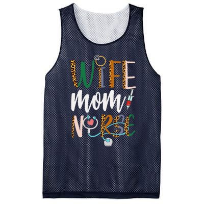 Wife Mom Nurse Women Rn Lpn Mothers Day For Nurses Mesh Reversible Basketball Jersey Tank