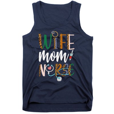 Wife Mom Nurse Women Rn Lpn Mothers Day For Nurses Tank Top