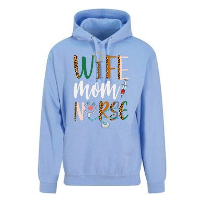 Wife Mom Nurse Women Rn Lpn Mothers Day For Nurses Unisex Surf Hoodie