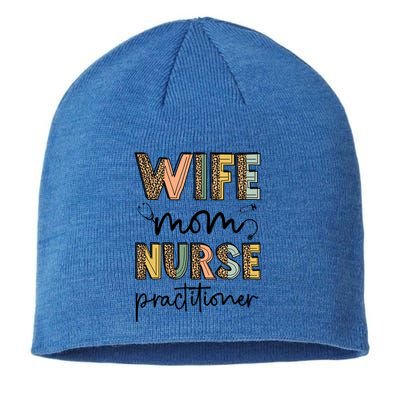 Wife Mom Nurse Practitioner Np Nurse Practitioners Great Gift Sustainable Beanie