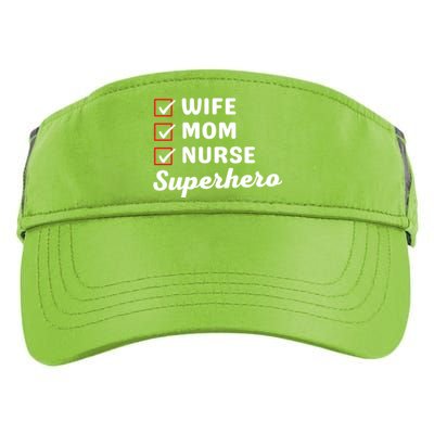 Wife Mom Nurse Superhero MotherS Day Cool Gift Adult Drive Performance Visor