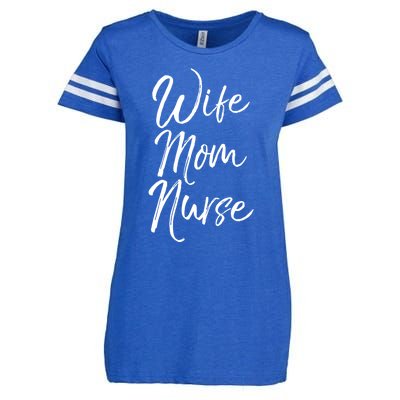 Wife Mom Nurse Cute Gift Cute Nursing Mother Sweats Enza Ladies Jersey Football T-Shirt