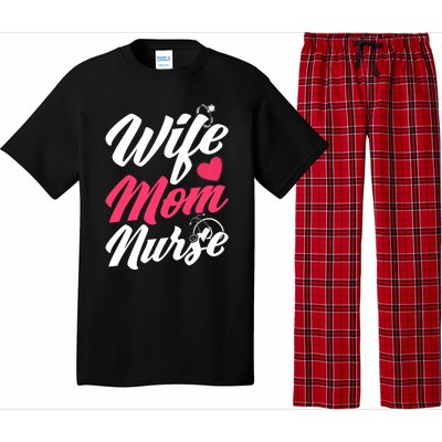 Wife Mom Nurse Wife Nurse Mom Nurse Gift Pajama Set