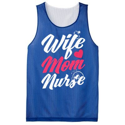 Wife Mom Nurse Wife Nurse Mom Nurse Gift Mesh Reversible Basketball Jersey Tank