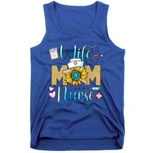 Wife Mom Nurse Graphic Mothers Day Mama New Mom Nurse Gift Tank Top