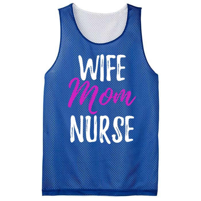 Wife Mom Nurse Meaningful Gift For Nurse Mother Mesh Reversible Basketball Jersey Tank