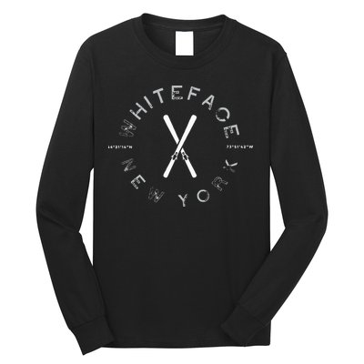 Whiteface Mountain Ny Ski Graphic Vintage Retro Long Sleeve Shirt