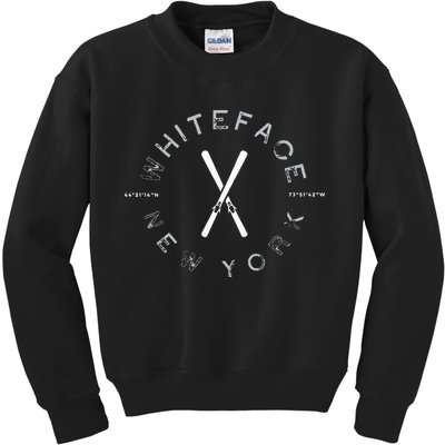 Whiteface Mountain Ny Ski Graphic Vintage Retro Kids Sweatshirt